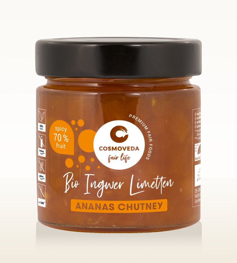 BIO Ingwer Limetten Ananas Chutney